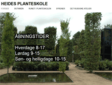Tablet Screenshot of heidesplanteskole.dk